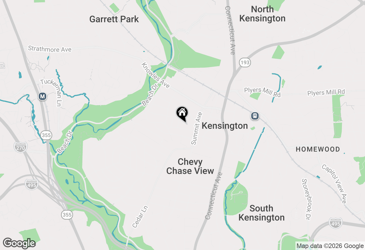 Map of 4216 Anthony Street, Kensington, MD 20895