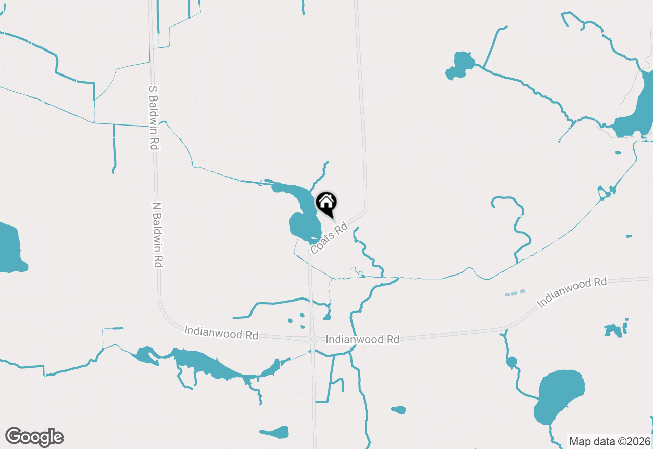 Map of 327 Coats Road, Lake Orion, MI 48362