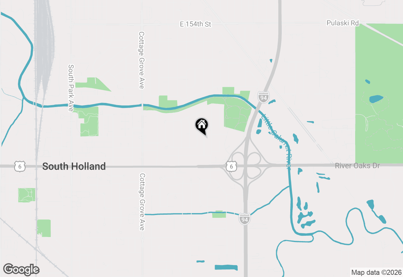 Map of 16030 University Avenue, South Holland, IL 60473