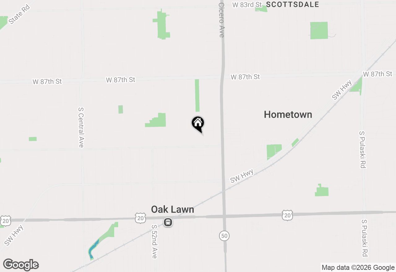 Map of 9013 S 49th Court, Oak Lawn, IL 60453