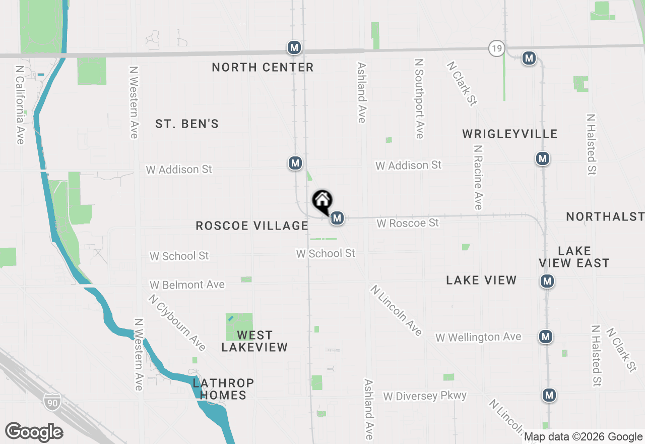 Map of 1728 W Roscoe Avenue #3E, Chicago, IL 60657