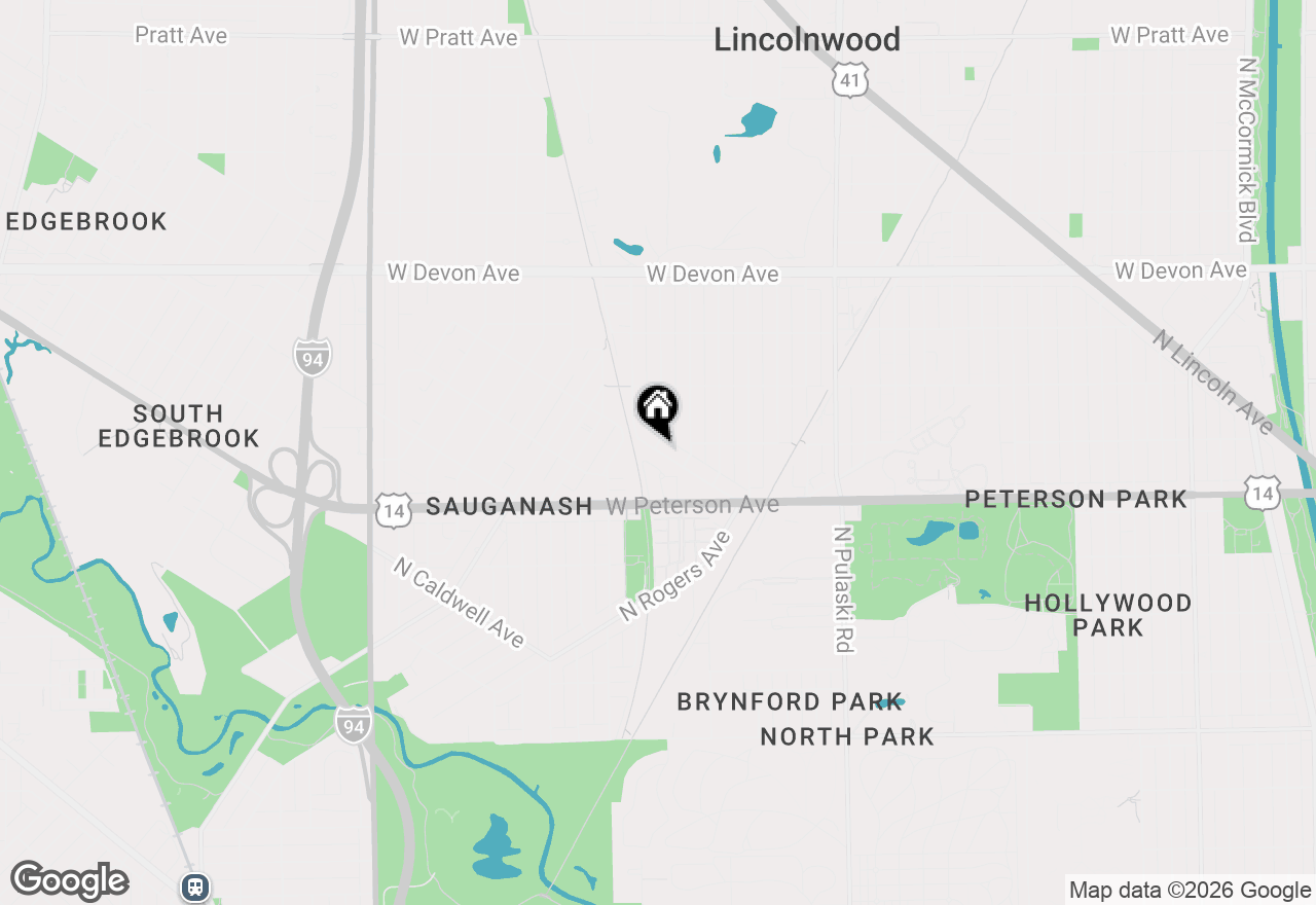 Map of 6092 N Sauganash Avenue, Chicago, IL 60646