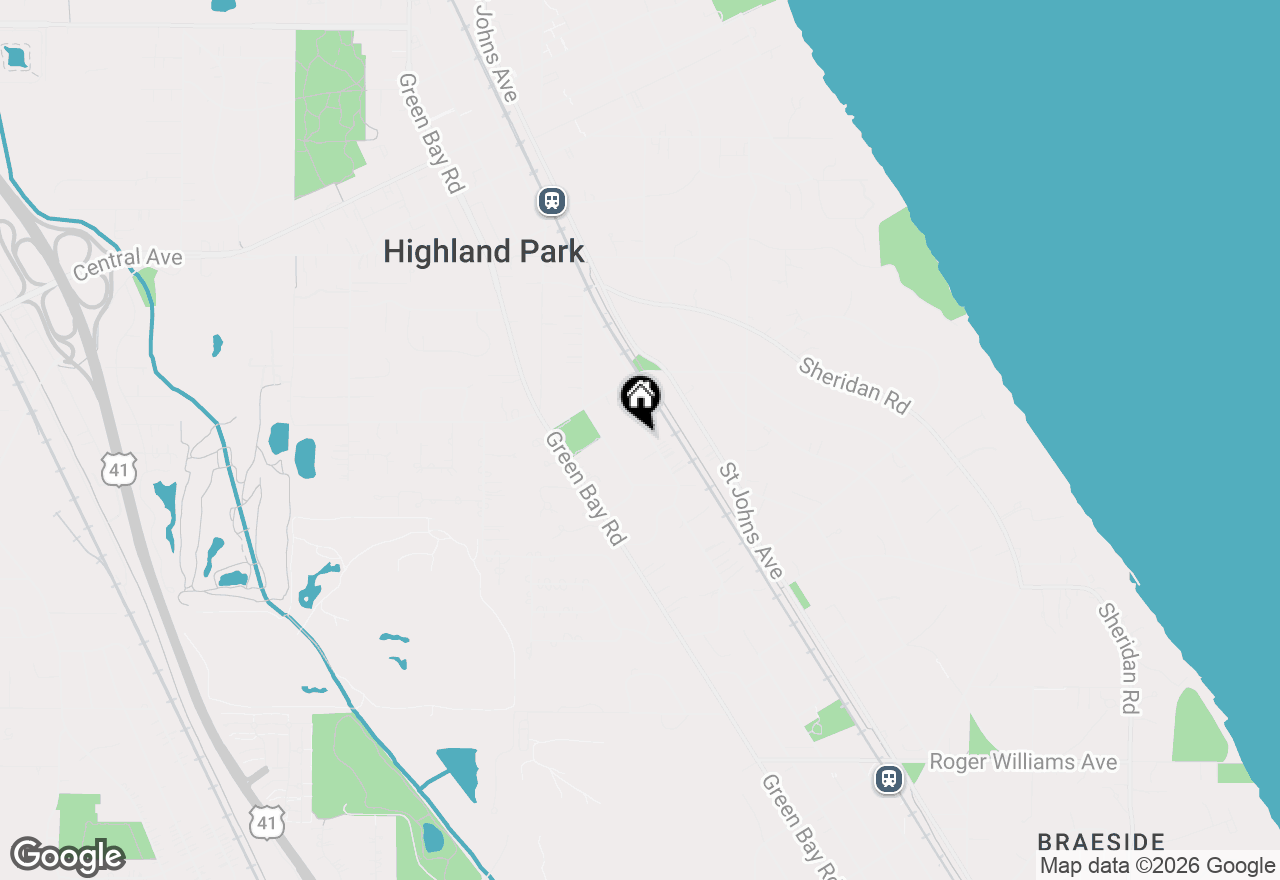 Map of 1288 Ridgewood Drive, Highland Park, IL 60035