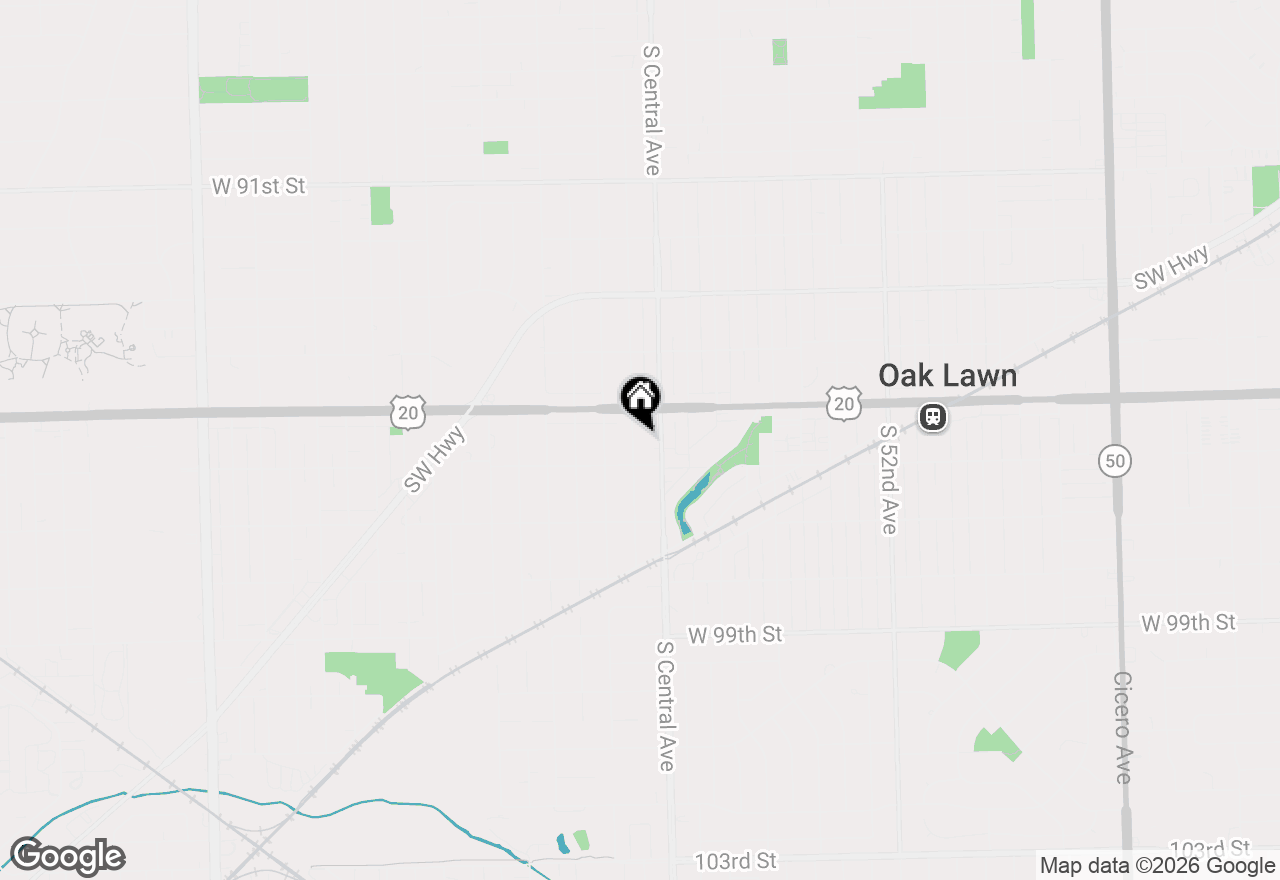 Map of 9525 Parkside Avenue, Oak Lawn, IL 60453