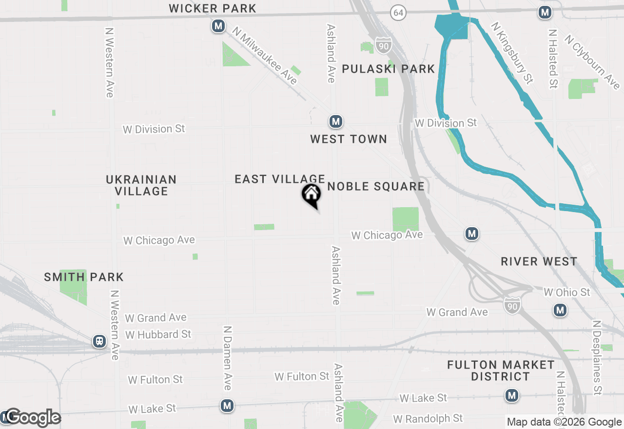 Map of 849 N Paulina Street #1, Chicago, IL 60622