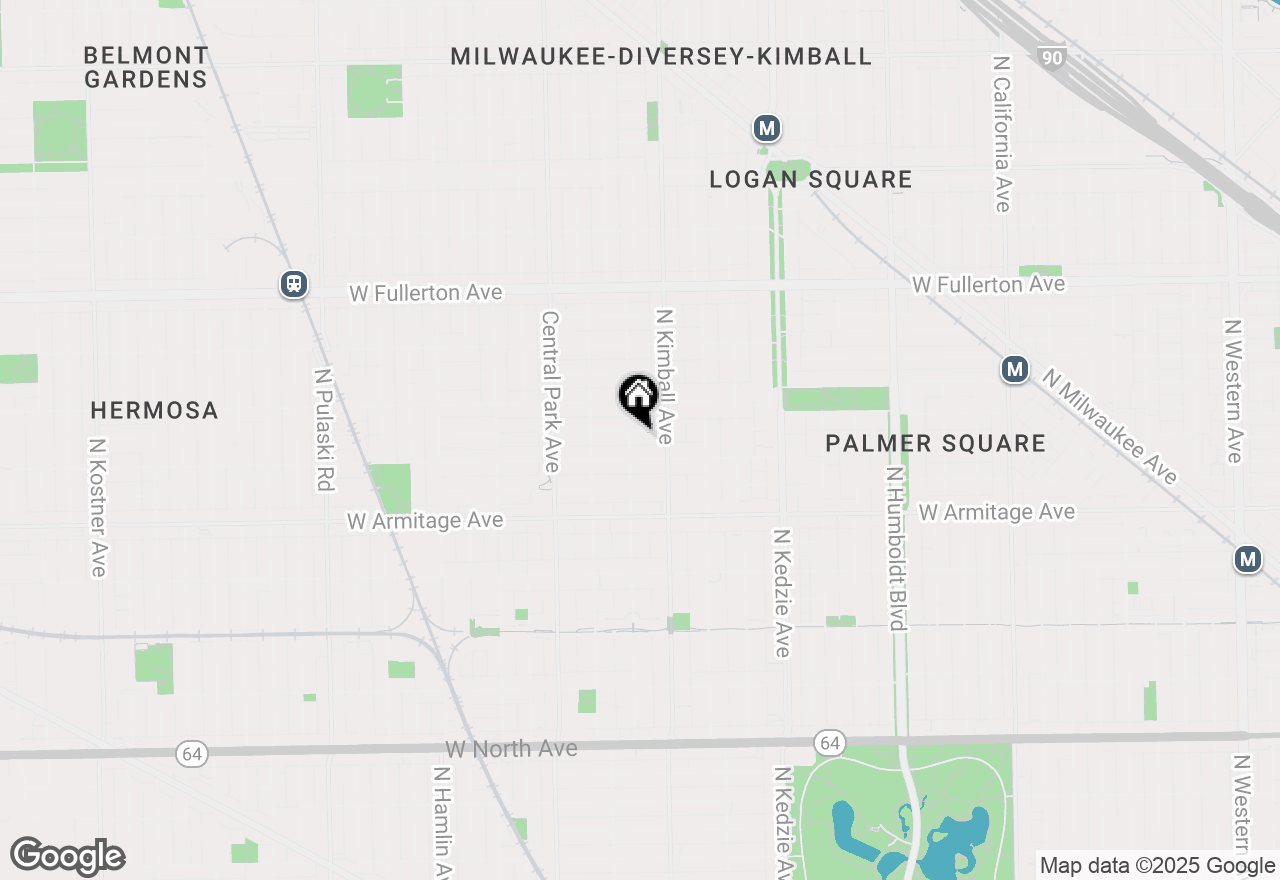 Map of 3425 W Shakespeare Avenue #3B, Chicago, IL 60647