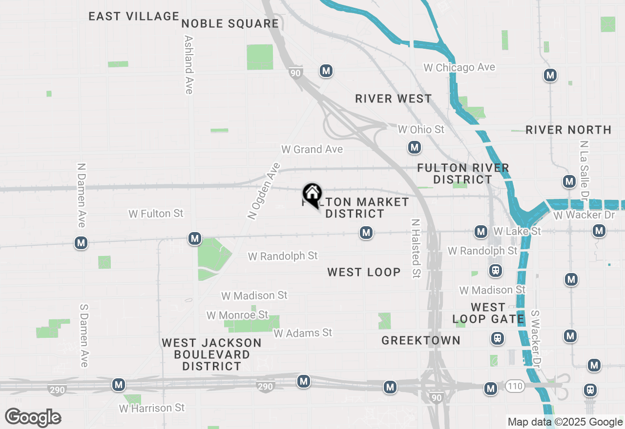 Map of 1152 W Fulton Market #5C, Chicago, IL 60607