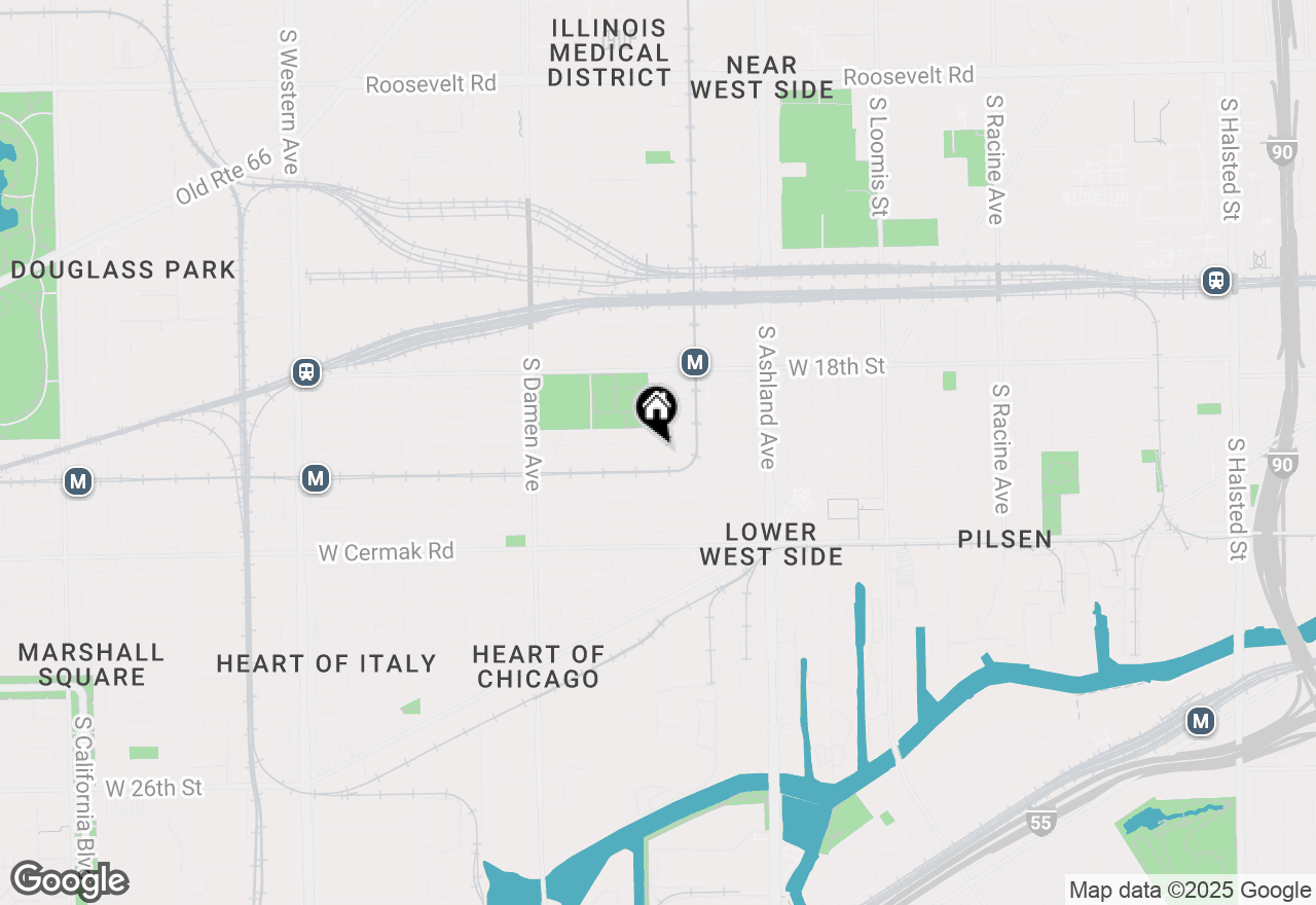 Map of 1756 W Cullerton Street #3, Chicago, IL 60608