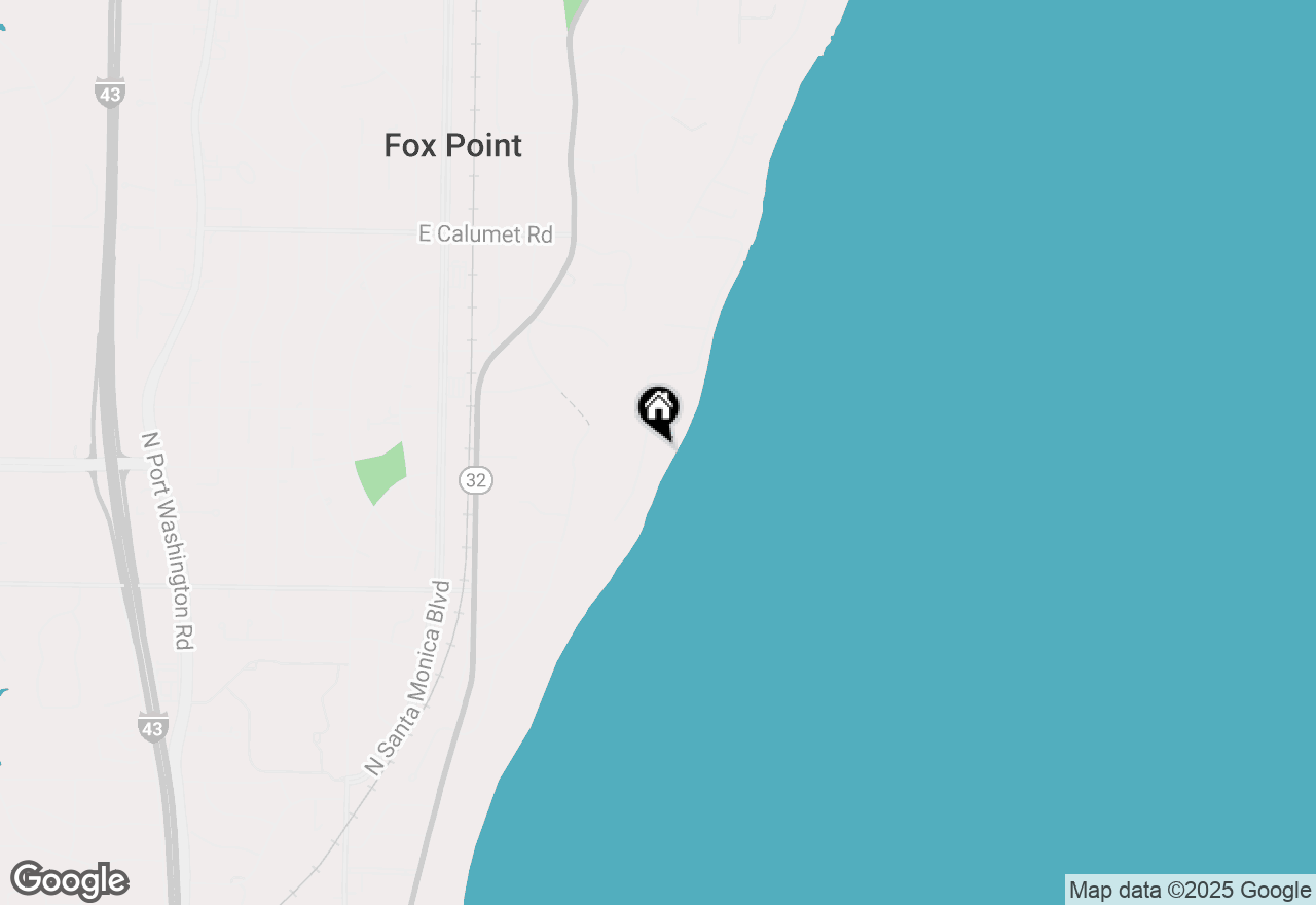 Map of 7210 N Beach Dr, Fox Point, WI 53217