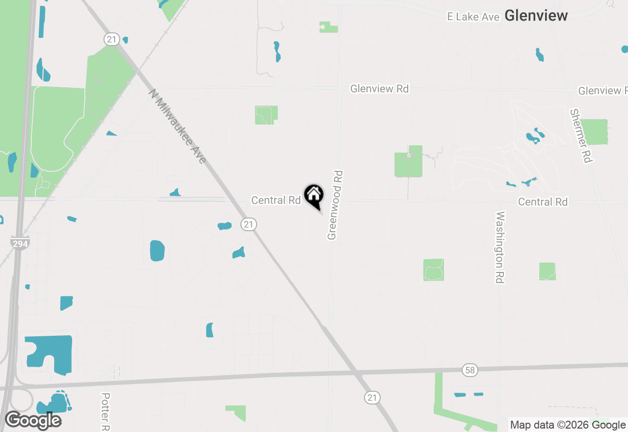 Map of 524 Hazelwood Lane, Glenview, IL 60025