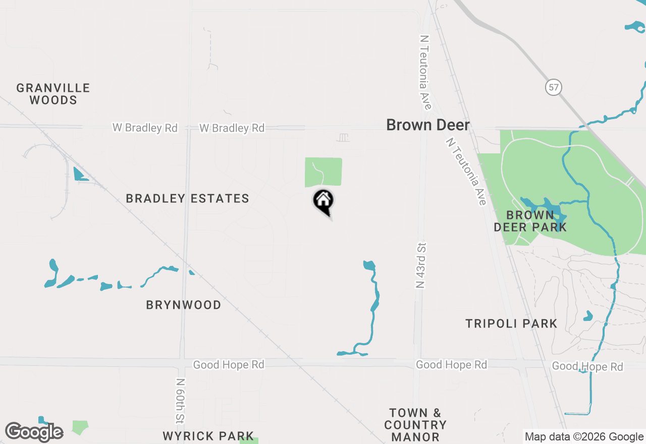 Map of 7658 N 50th St, Brown Deer, WI 53223