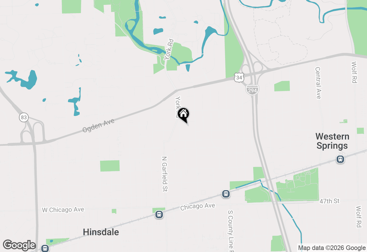 Map of 545 Walker Road, Hinsdale, IL 60521