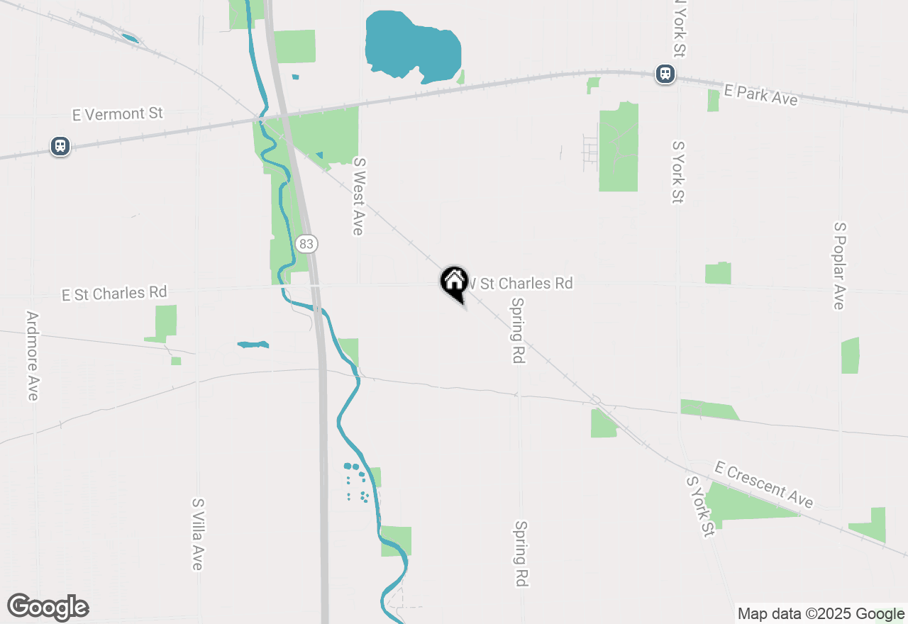 Map of 392 S Hawthorne Avenue, Elmhurst, IL 60126