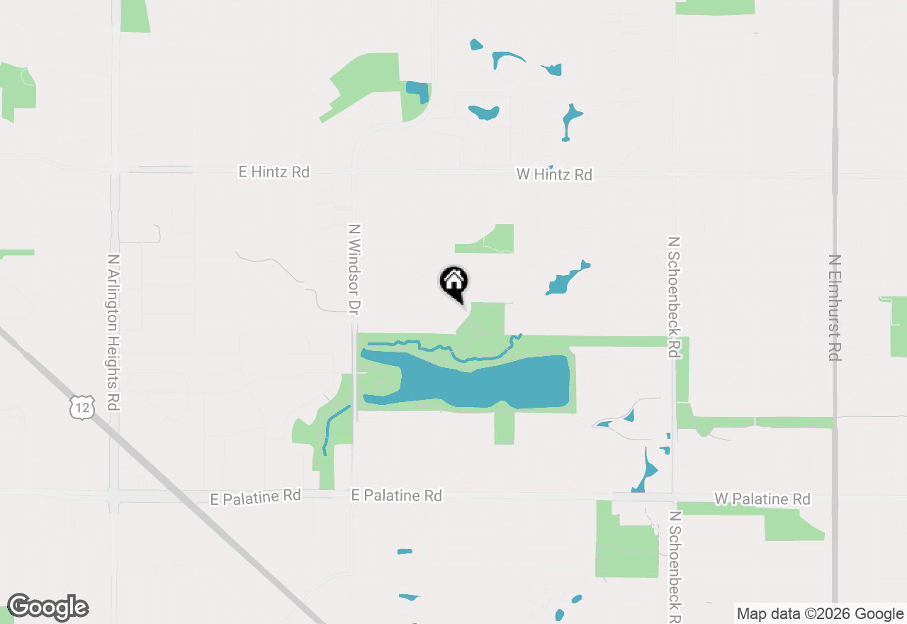 Map of 1833 E Crabtree Drive, Arlington Heights, IL 60004