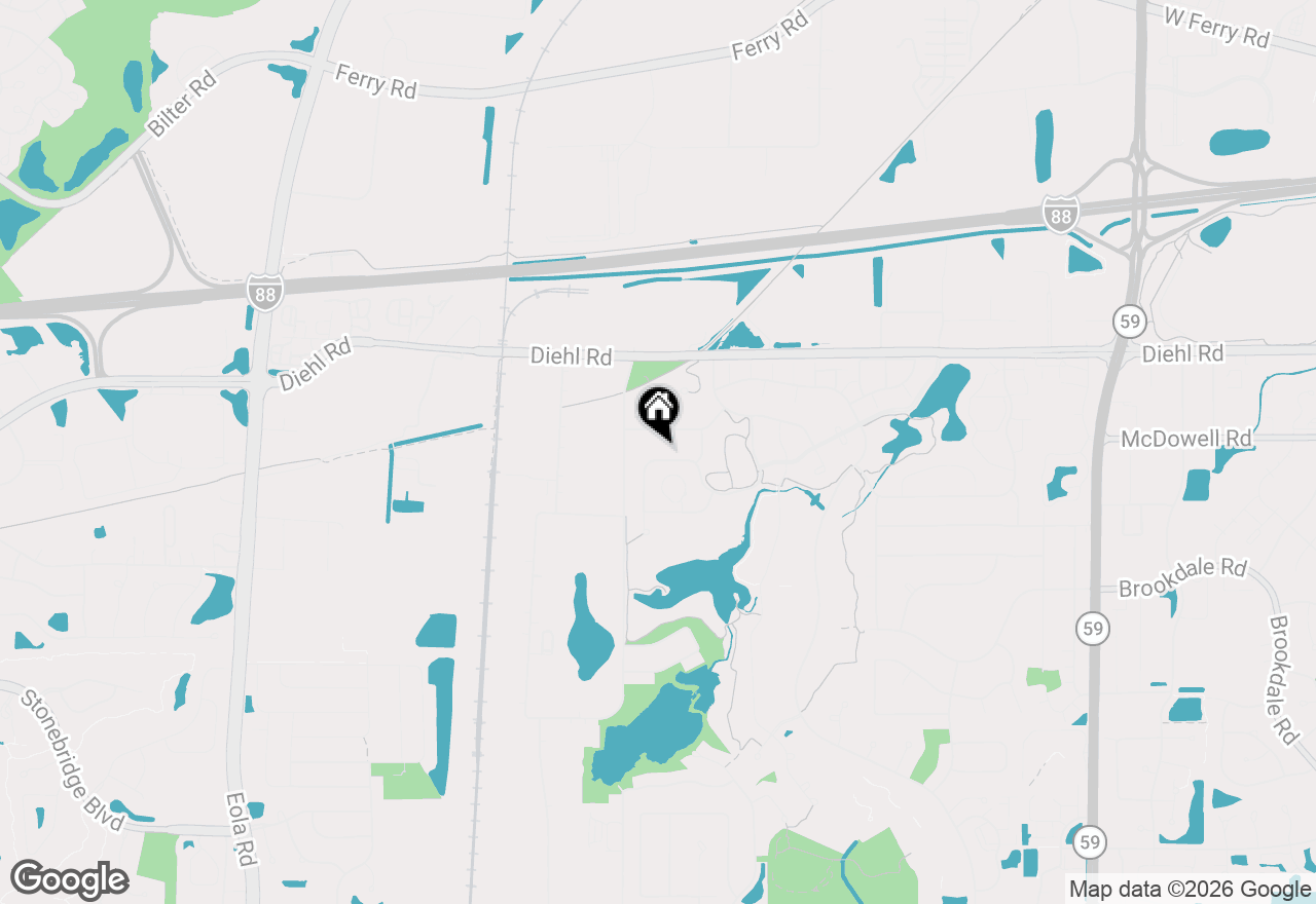 Map of 2531 Basin Trail Lane, Naperville, IL 60563