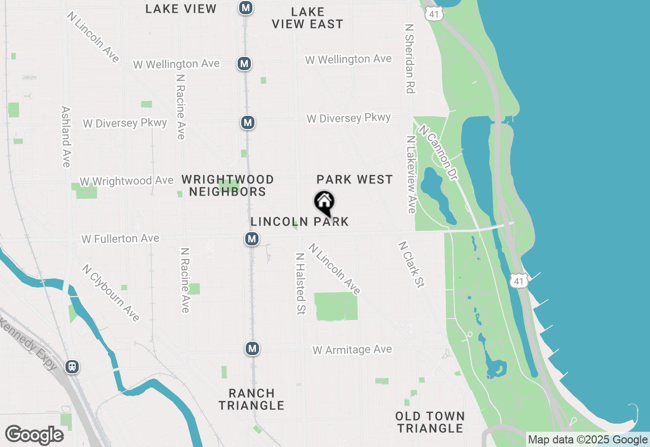 Map of 2422 N Orchard Street, Chicago, IL 60614