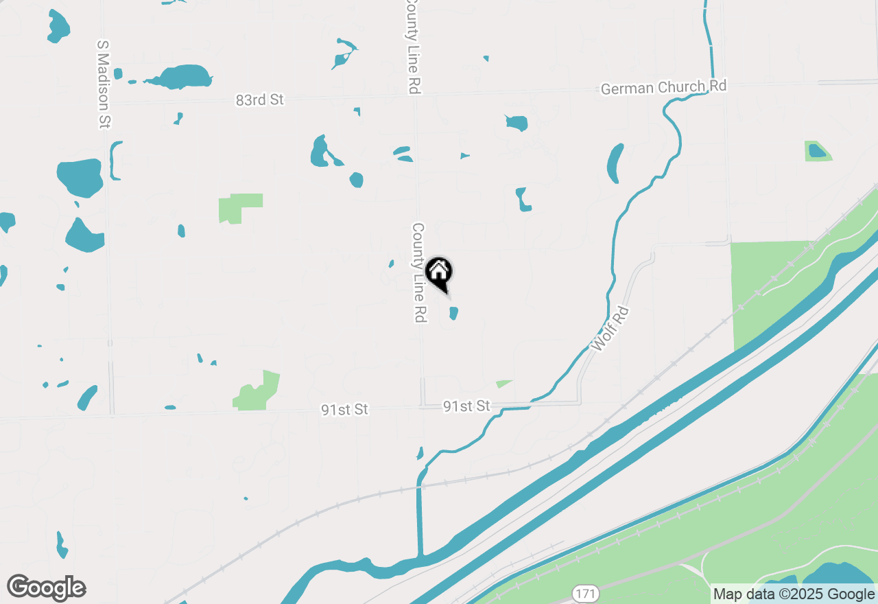 Map of 8886 Johnston Road, Burr Ridge, IL 60522