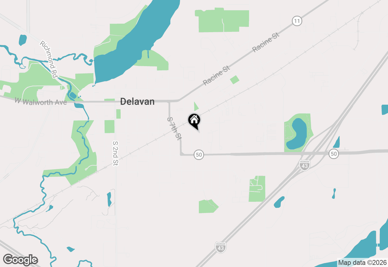 Map of 315 S Eighth St #315 1/2, Delavan, WI 53115