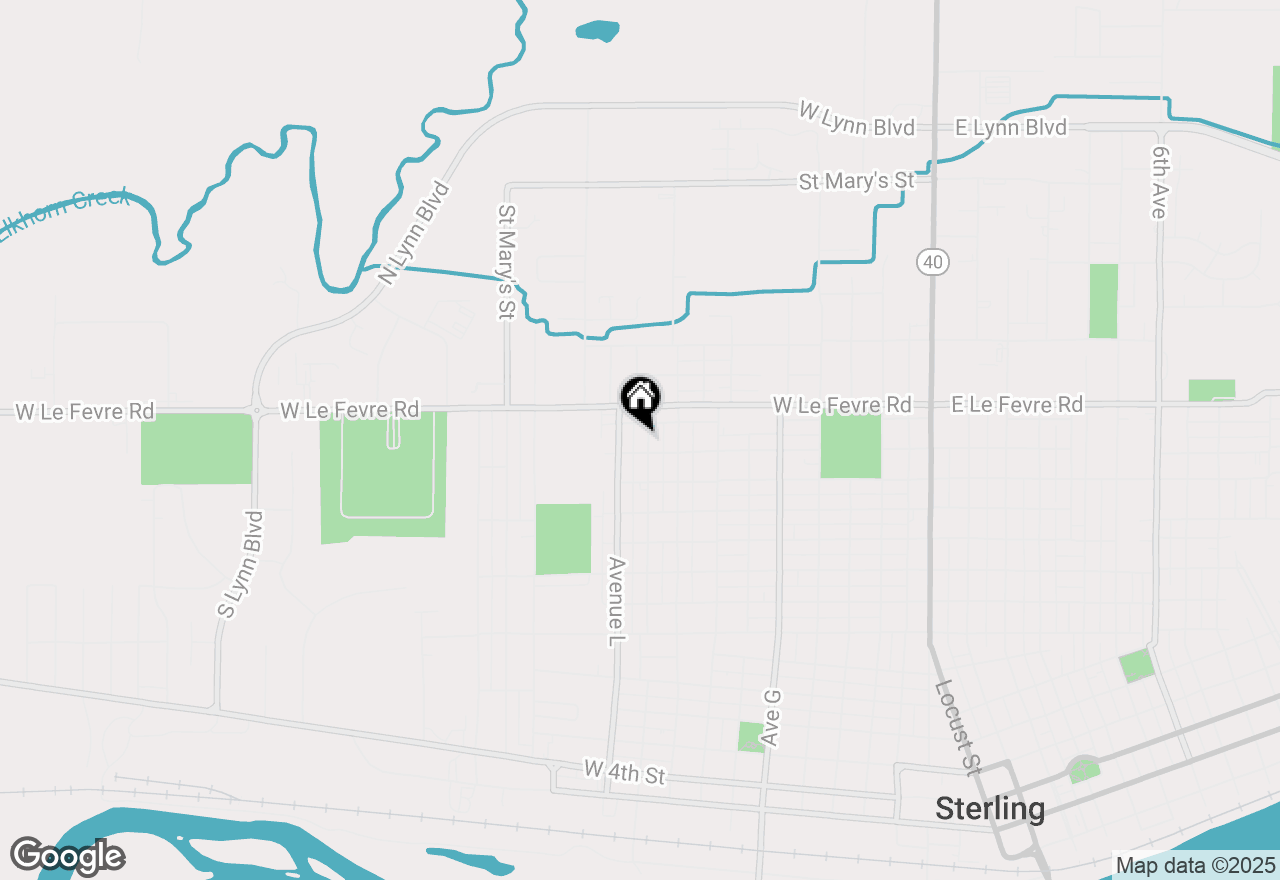 Map of 1505 Avenue K, Sterling, IL 61081