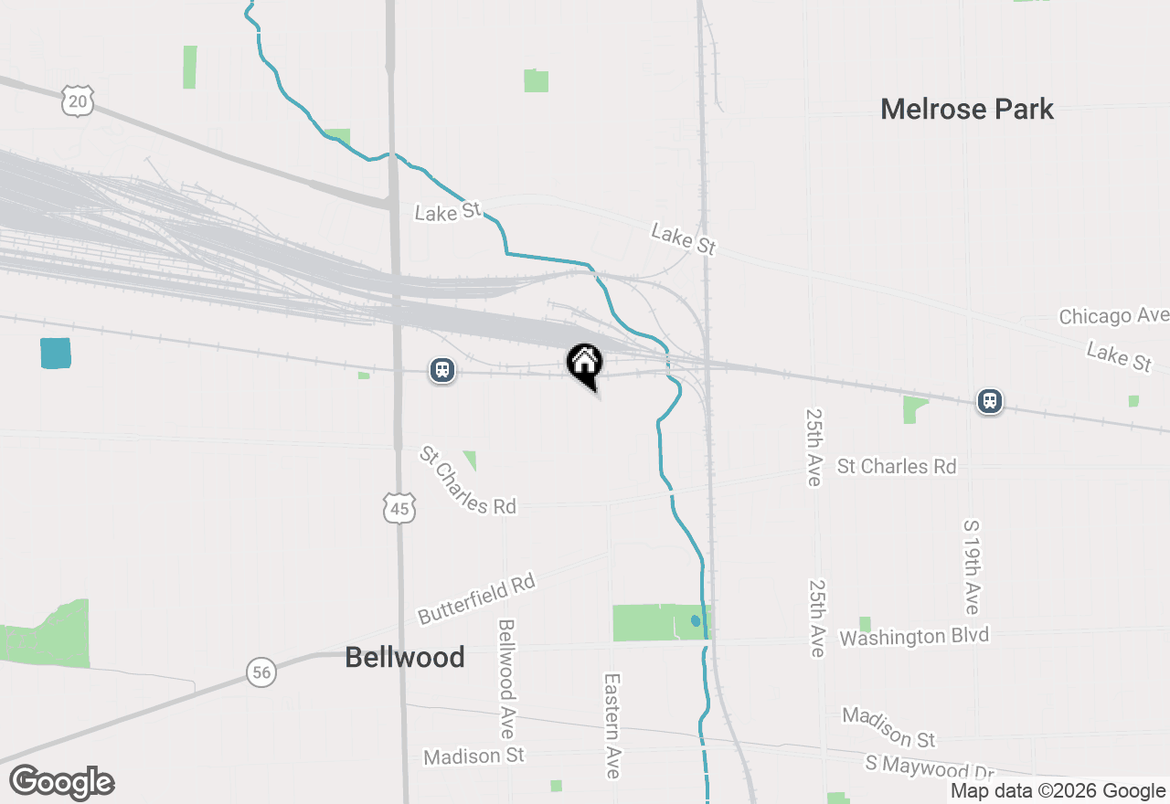 Map of 119 Rice Avenue, Bellwood, IL 60104
