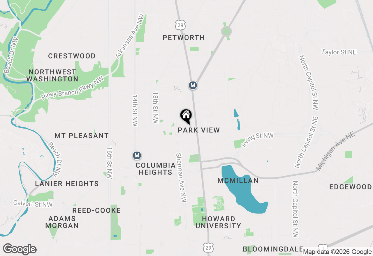 Map of 747 Morton Street Nw #1, Washington, DC 20010