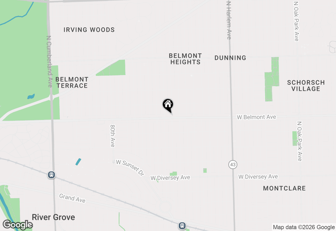 Map of 7612 W Belmont Avenue #1N, Chicago, IL 60634