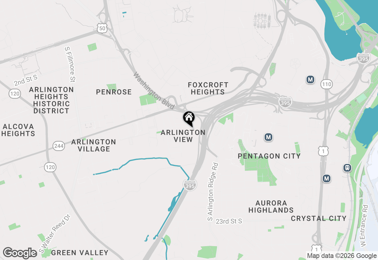 Map of 1607 13th Street S, Arlington, VA 22204
