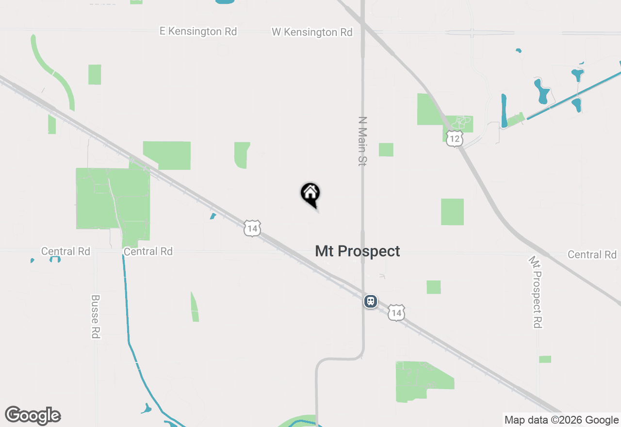 Map of 107 N Elmhurst Avenue, Mount Prospect, IL 60056