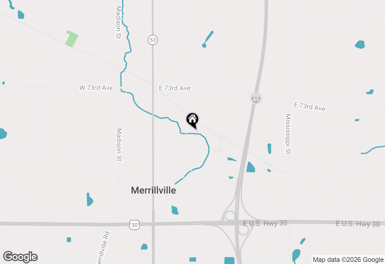 Map of 54 Indian Trail, Merrillville, IN 46410