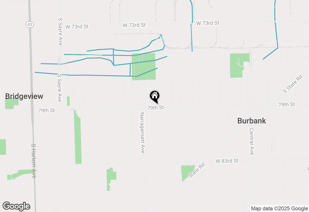 Map of 6300 W 79th Street, Burbank, IL 60459