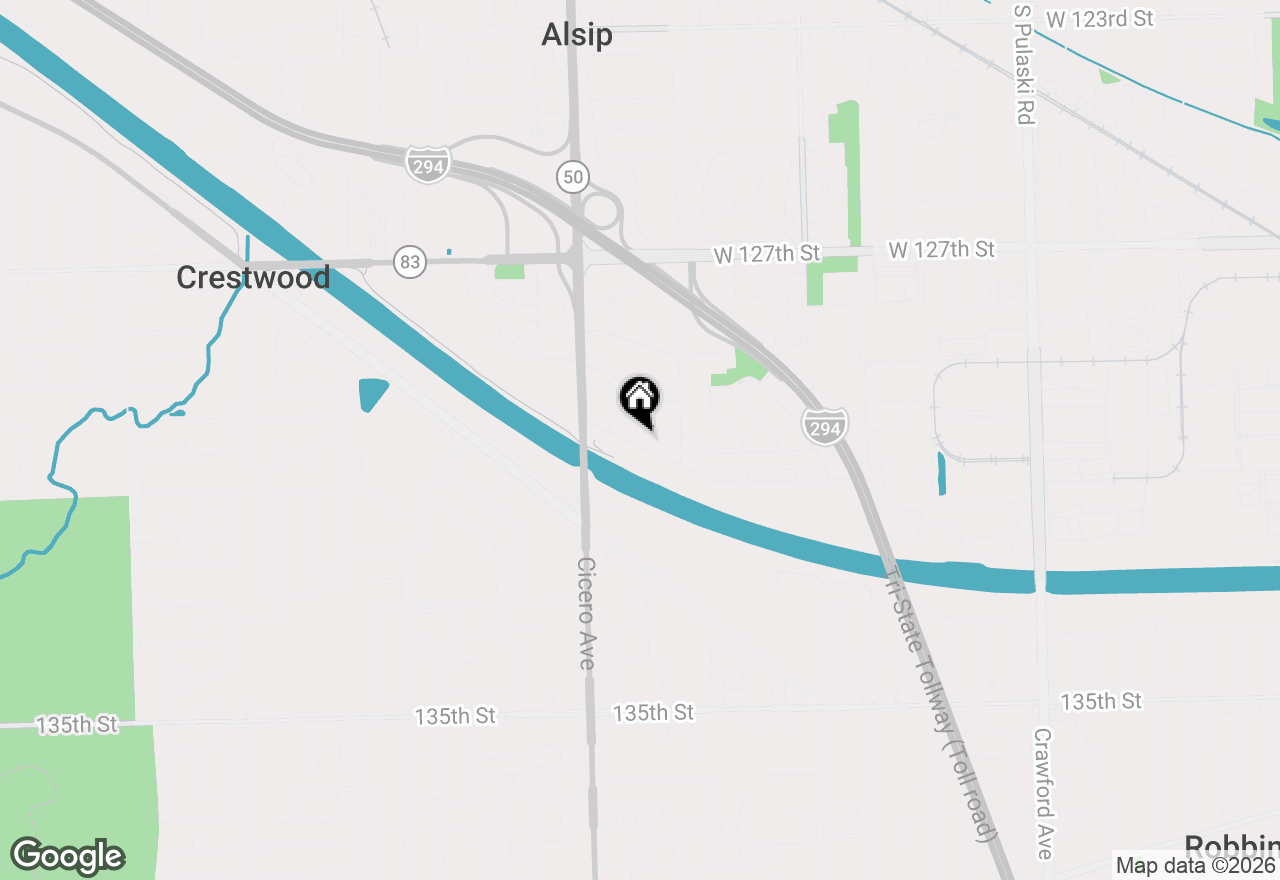 Map of 13057 S Mcdaniels Court, Alsip, IL 60803