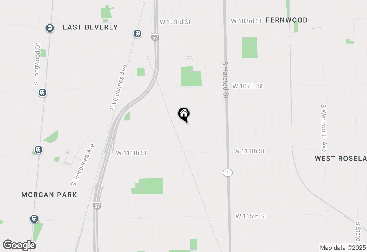 Map of 1042 W 109th Place, Chicago, IL 60643