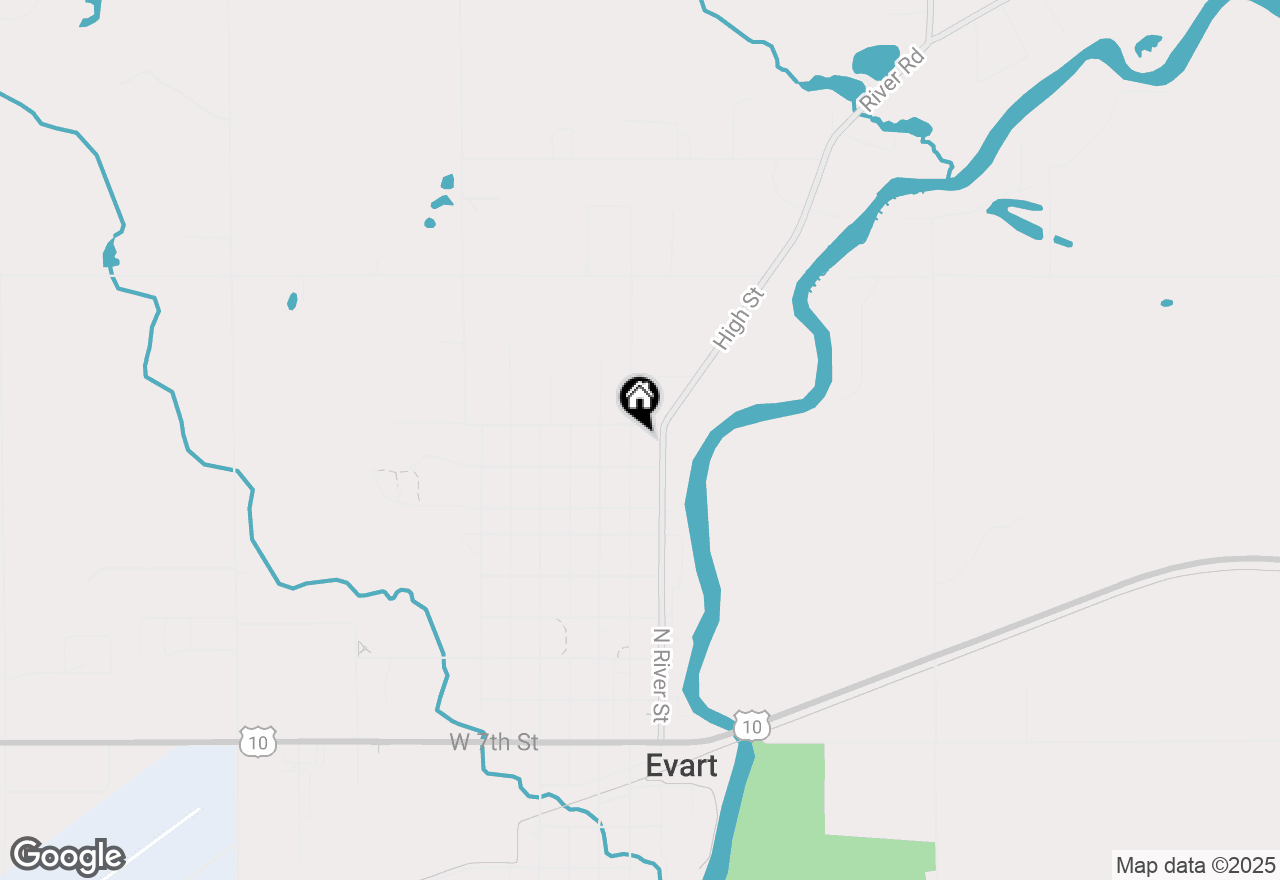 Map of 818 N Main Street, Evart, MI 49631
