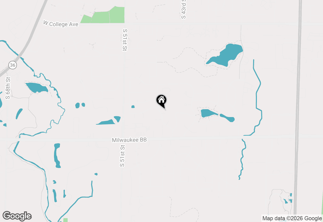 Map of 4540 W Melissa Ct, Franklin, WI 53132