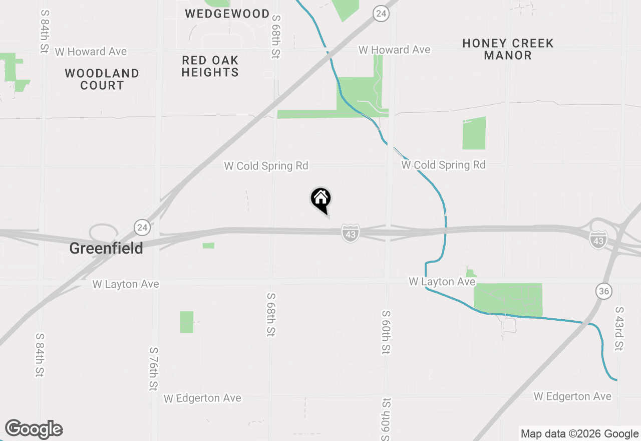 Map of 6421 W Allerton Ave, Greenfield, WI 53220