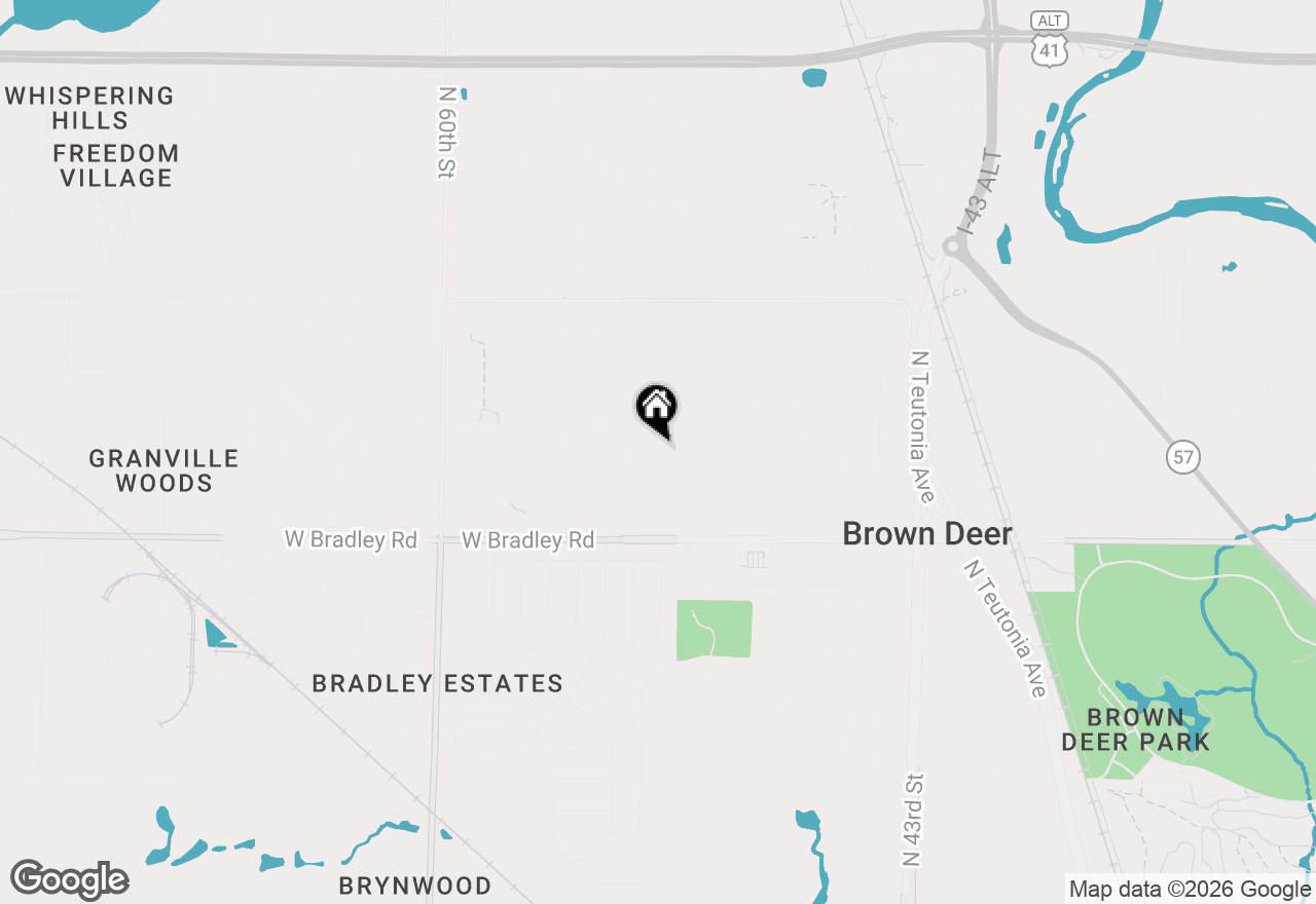 Map of 5131 W Willow Rd, Brown Deer, WI 53223