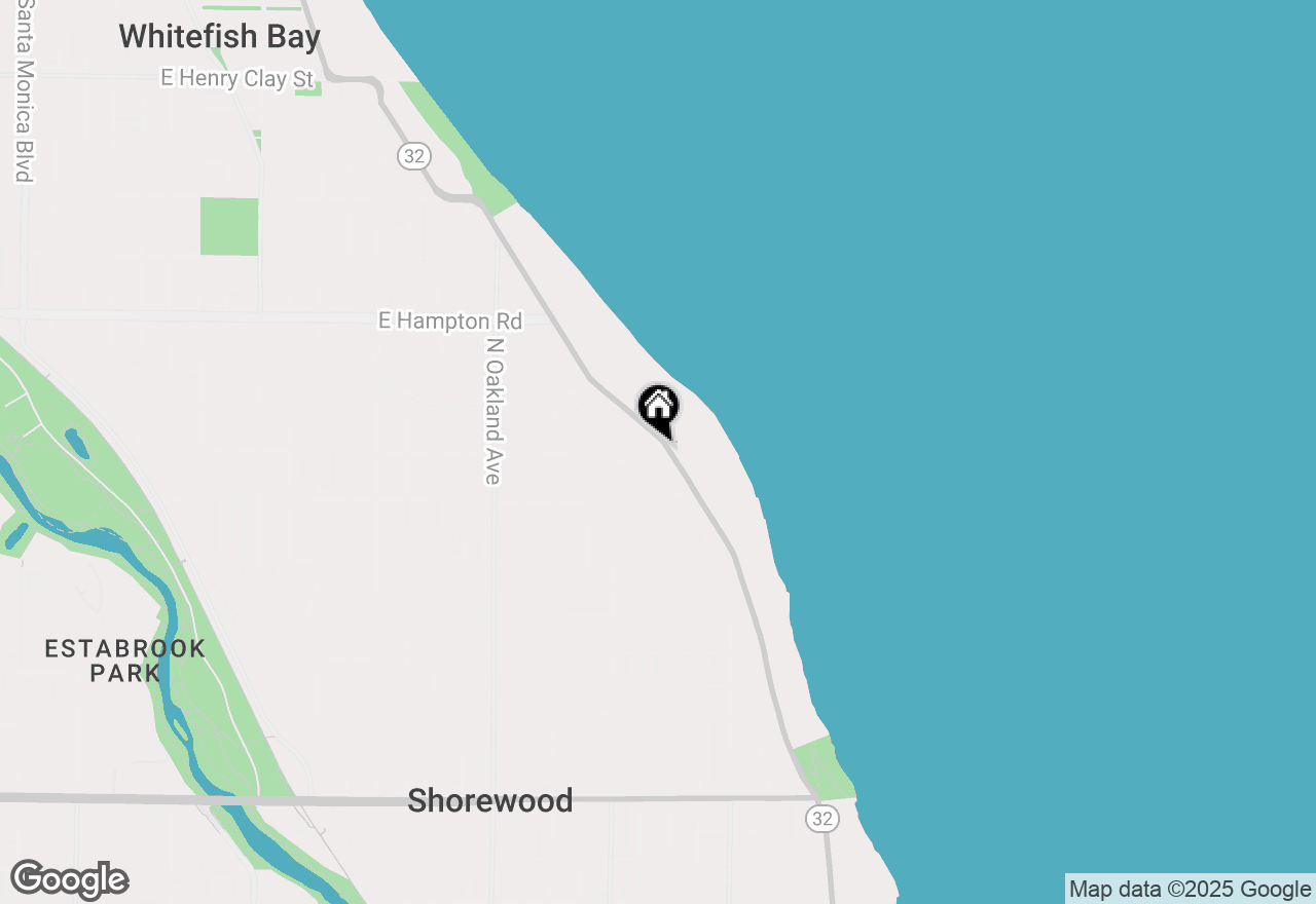 Map of 4611 N Lake Dr, Whitefish Bay, WI 53211