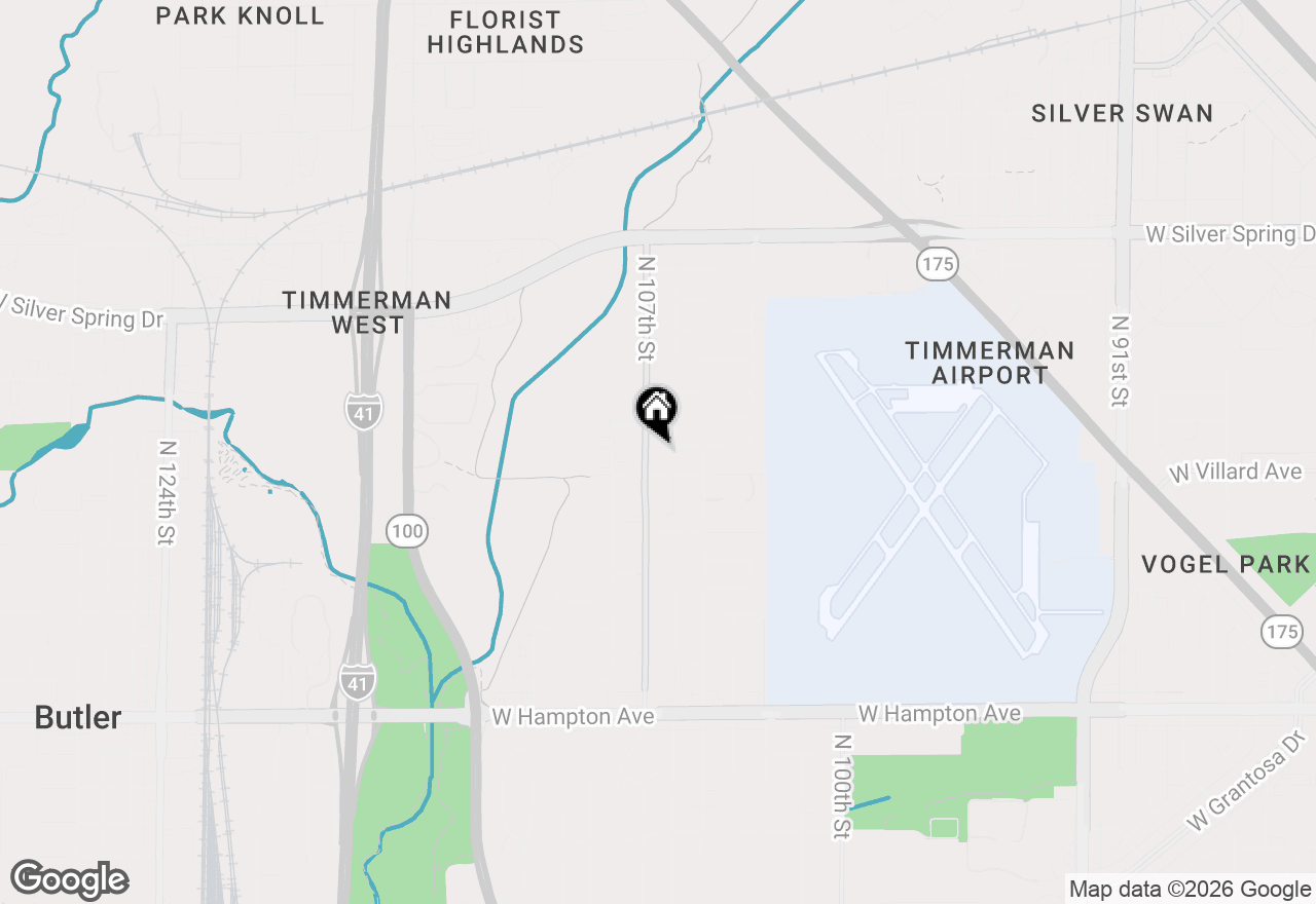 Map of 5228 N 107th St, Milwaukee, WI 53225