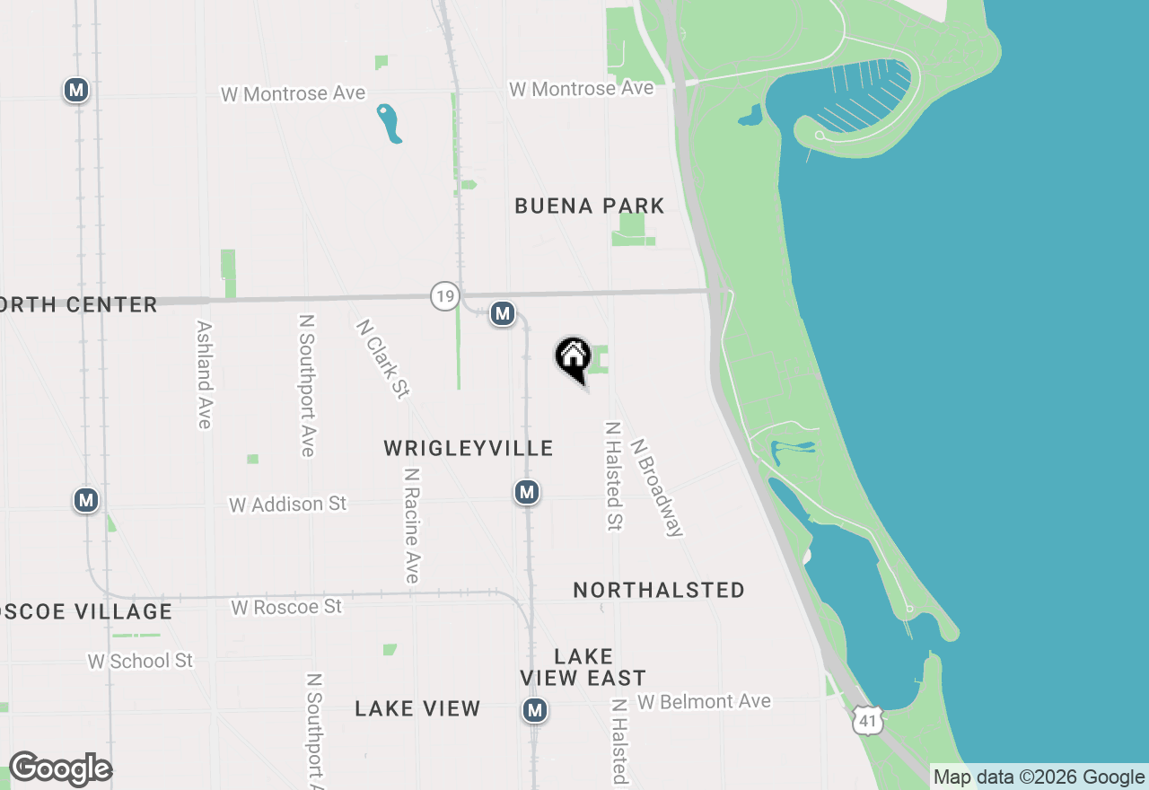 Map of 843 W Grace Street #1E, Chicago, IL 60613