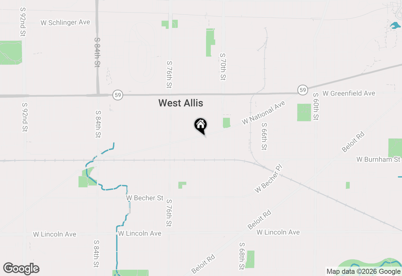 Map of 7215 W National Ave, West Allis, WI 53214