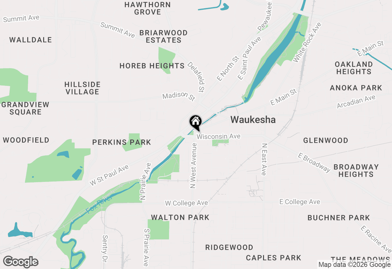Map of 703 N West Ave, Waukesha, WI 53186