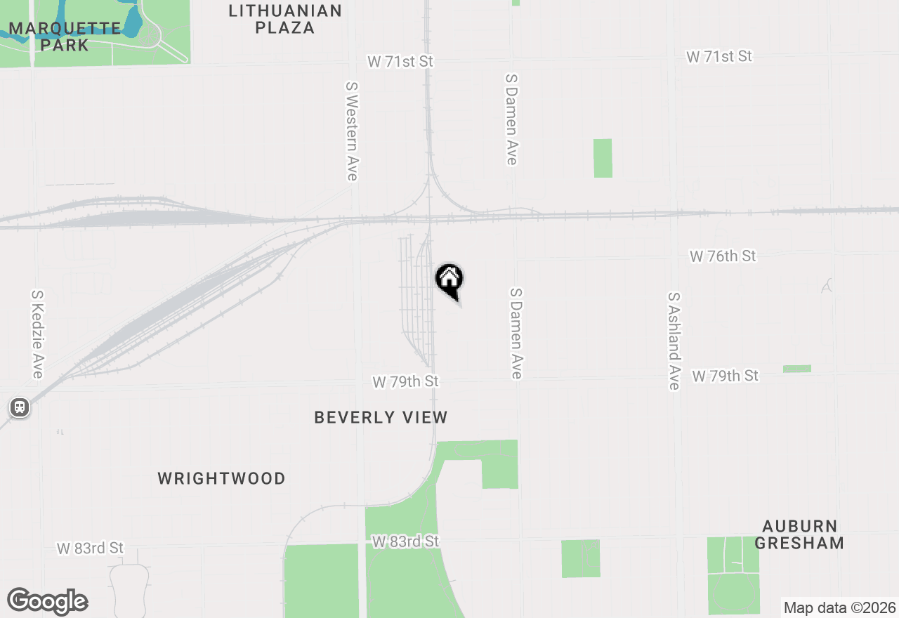 Map of 2142 W 77th Place, Chicago, IL 60620