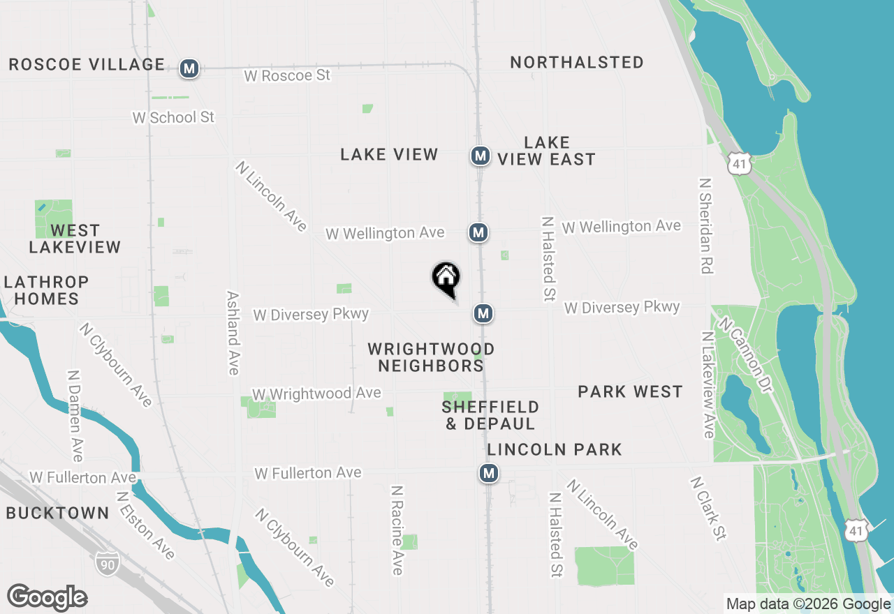 Map of 1038 W Diversey Parkway #3E, Chicago, IL 60614