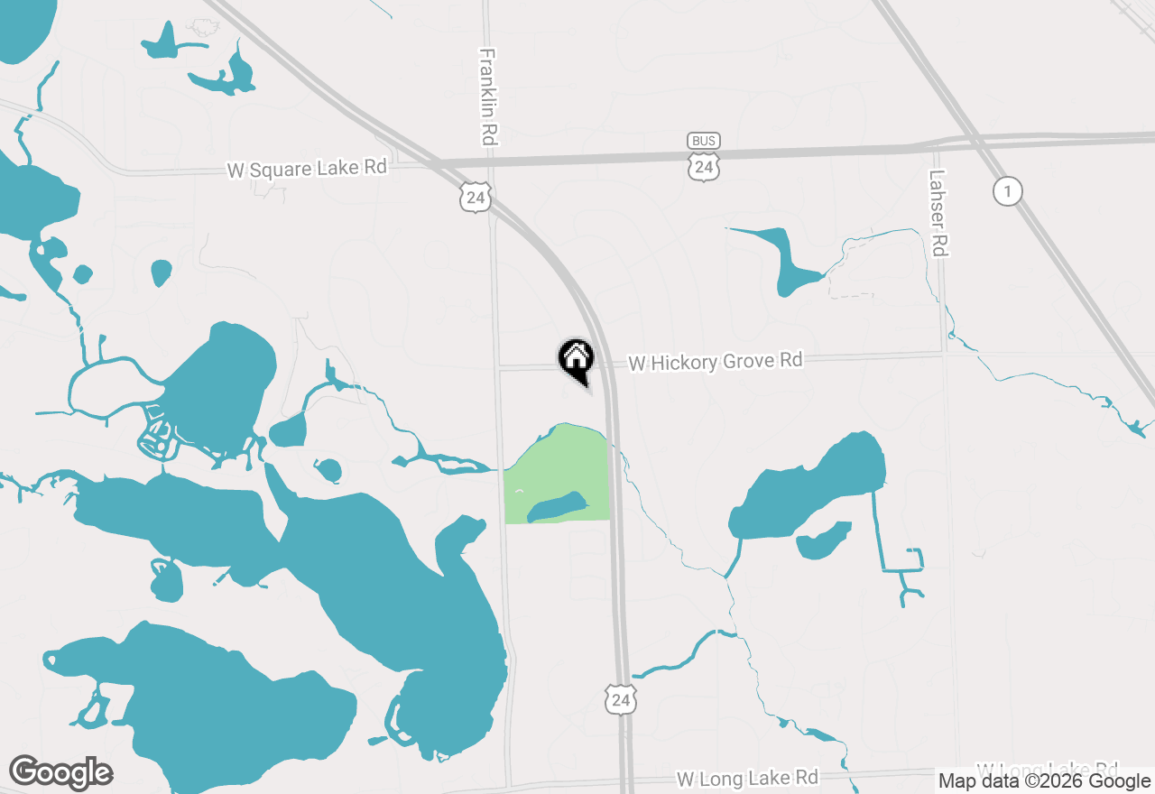 Map of 3021 E Ridge Court, Bloomfield Hills, MI 48302