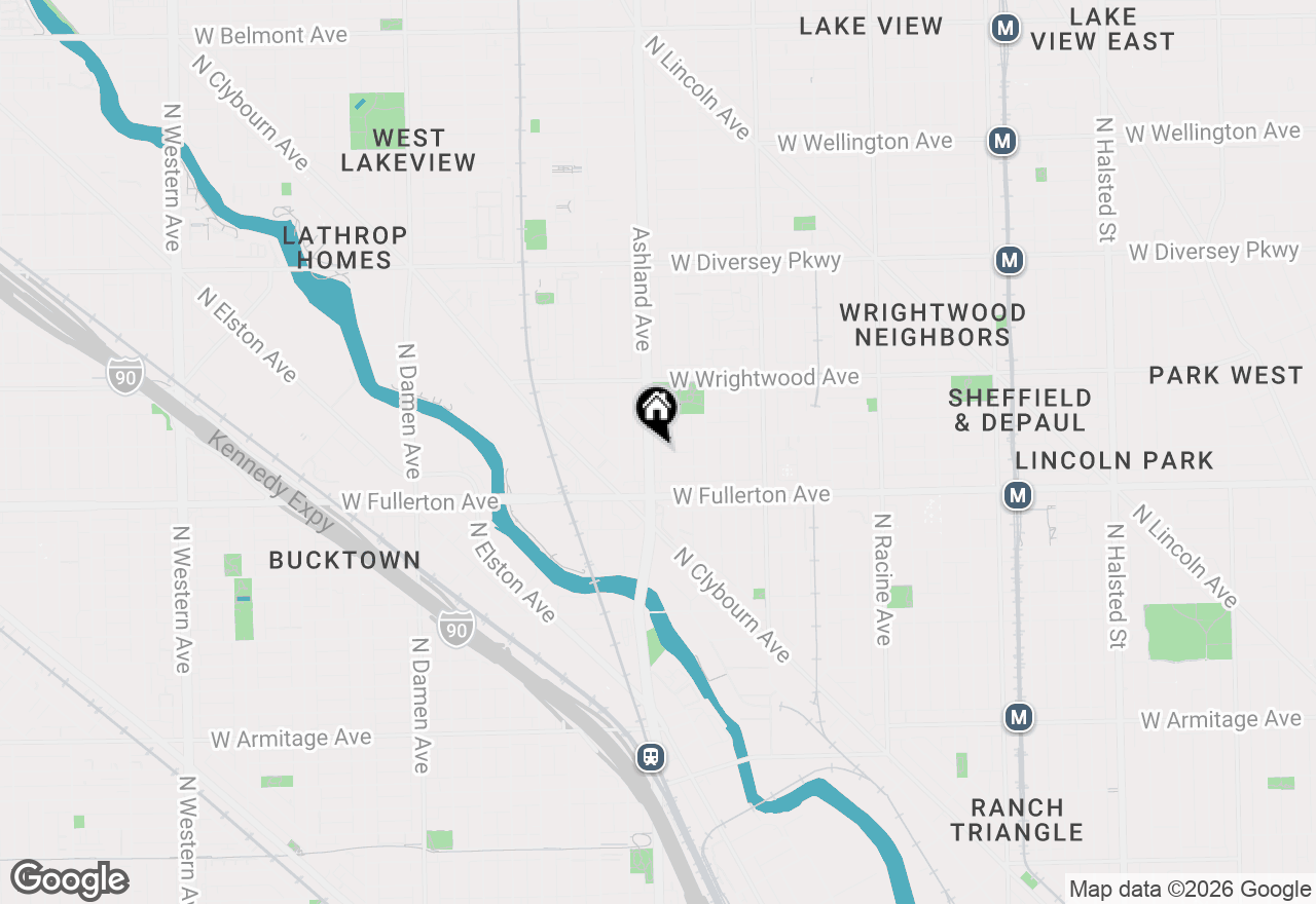 Map of 2447 N Ashland Avenue, Chicago, IL 60614