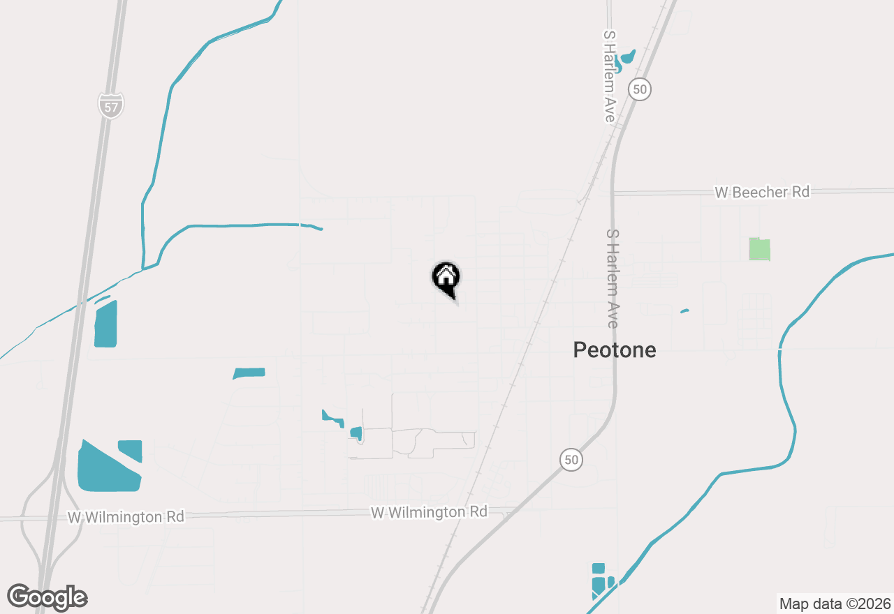 Map of 332 W North Street, Peotone, IL 60468