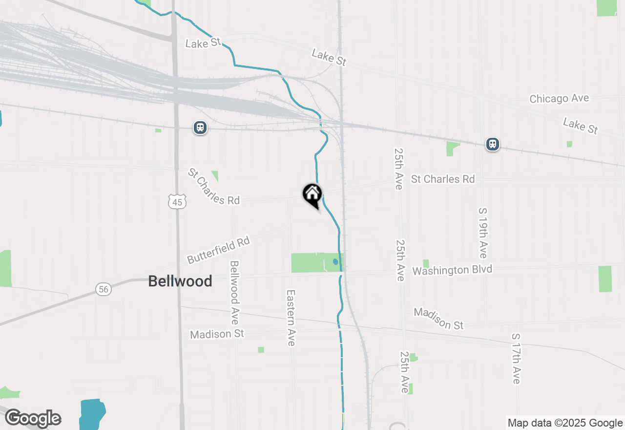 Map of 346 31st Avenue, Bellwood, IL 60104