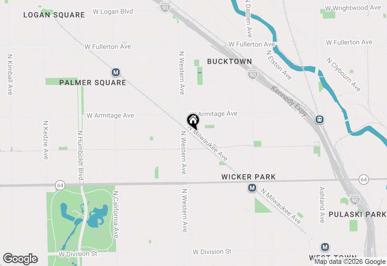 Map of 1890 N Milwaukee Avenue #3C, Chicago, IL 60647