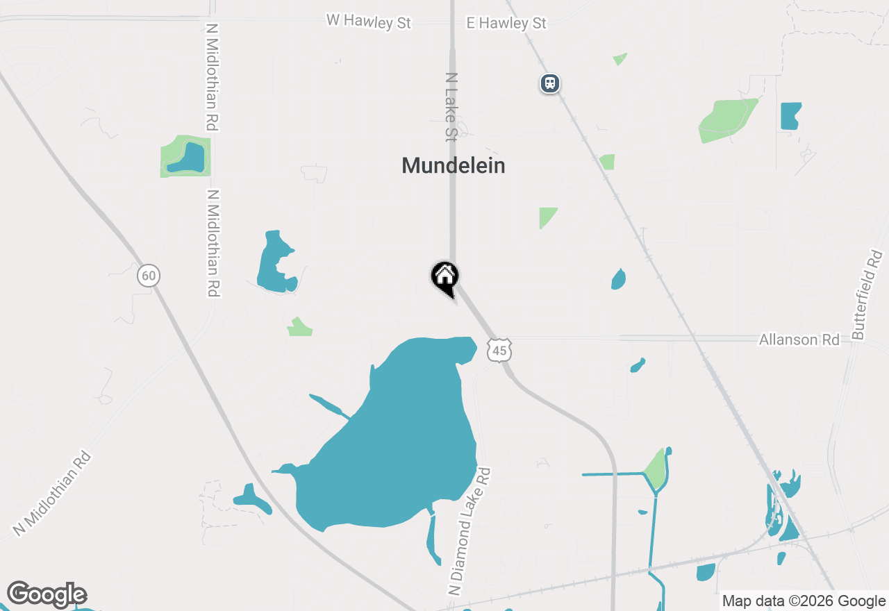 Map of 418 S Lake Terrace, Mundelein, IL 60060