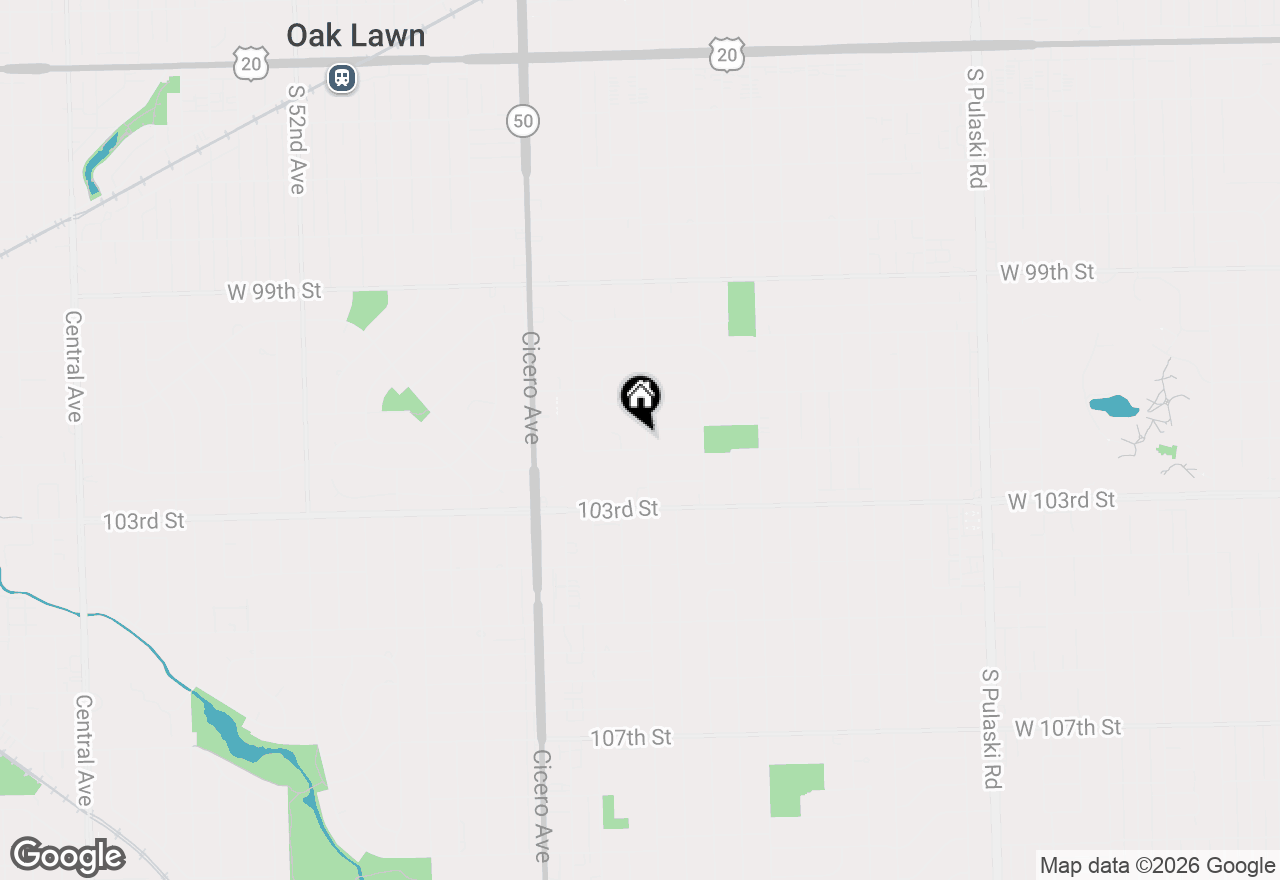 Map of 10124 S Kenton Avenue, Oak Lawn, IL 60453